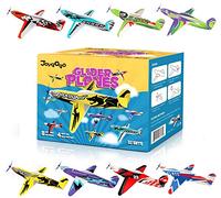 JOYGOGO 32 Pack Glider Plane,8" Long Glider Planes,8 Different Designs,Easy Assembly, Party Bag Fillers for Kids, Party Favour, Kids Birthday Party, Carnival Prizes