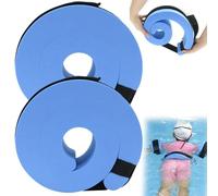 Joygoodta 1 Pair Swim Arm Bands, High Buoyancy Adjustable Arm Floaties, EVA Skin-Friendly Tear-Resistant Float Belt Swim Training Equipment, Blue