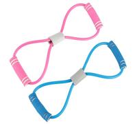 Joygoodta 2Pcs Figure 8 Resistance Band 3.94x14.17in Safe Elastic Resistance Band with Handles for Back and Shoulder Stretch Women & Men Workout Bands
