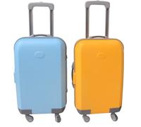 Joygoodta 2Pcs Mini Suitcase, Cute Lifelike Travel Luggage Trunk Doll Suitcase Creative DIY Toy for Dollhouse Decor Children Role Playing (4x2x9 Inch)