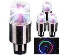 Joygoodta 4Pcs Bike Wheel Lights, Safety Waterproof Bike Tire Lights, High Light Transmission Flash Bicycle Spoke for Men Women Motorcycle Car, 7 Colors