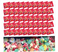 Joygoodta 50Pcs Mini Resin Animals, Glow in The Dark Mini Christmas Figurines Cute Small Luminous Figurine for Landscape Outdoor Patio Yard Lawn, Christmas Figurines