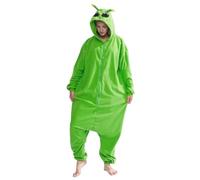 Joygoodta Alien Costume Alien Costume Adult, Cute Cartoon Onesie Halloween Costumes, Soft Adult Onesie Pajamas for Women and Men Green