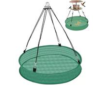 Joygoodta Bird Seed Catcher 20 Inch Hanging Mesh Tray Bird Feeder with Rope Hook Anti-Overflow Protection Feeding Tray for Outside Garden