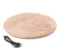 Joygoodta Cat Heating Pad, Cat Heating Pad Round 15.7 Inch USB Heated Bed with 82.4° F Constant Temperature Waterproof ＆ Scratch-Resistant Winter Pet for Small Pets Light Brown