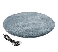 Joygoodta Cat Heating Pad, Cat Heating Pad Round 15.7 Inch USB Heated Bed with 82.4° F Constant Temperature Waterproof ＆ Scratch-Resistant Winter Pet for Small Pets Silver Grey