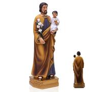 Joygoodta Catholic Statues, St Joseph Statue, 8 Inch Religious with Child, Long Lasting Fathers Day for Indoor, Home Decor
