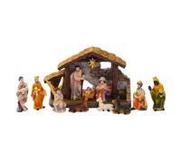 Joygoodta Christmas Nativity Sets Resin Nnativity Scene Figurines Ornaments Tabletop Scenes Xmas Collectibles for Holiday Decorations Nativity Set