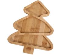 Joygoodta Christmas Serving Tray, Wood Christmas Tree Serving Tray Charcuterie Board, Fruit Platter Table Decorations Supplies for Winter Xmas Home Party