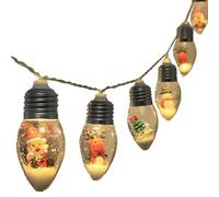 Joygoodta Christmas Tree String Lights, 20 LEDs Xmas Bubble Lights, 10FT Battery Operated Retro Unique Christmas Doll Bulbs for Indoor&Outdoor Holiday Decor Vintage Decor