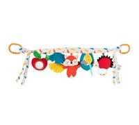 Joygoodta Crib Toys Hanging, 24 inch Car Seat Toy with Mirror, Bb Ring, Crinkle and Rattles, Removable Baby Stuffed Animals with C-Shape Buckle, Style 1 Baby Toys
