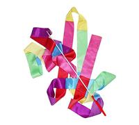 Joygoodta Gym Dance Ribbon Rhythmic Streamer 4M Art Gymnastic Ballet Twirling Rod Christmas for Sports Mixed Color Gym Dance Streamer