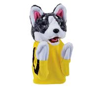 Joygoodta Hand Puppet Kung Fu Boxing Soft Soundable Hand Interactive Husky Puppet Toddler Washable Plush Battle Boxing Husky Toys Animal Puppets