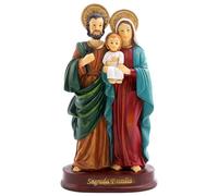 Joygoodta Holy Family Statue Catholic Mary Joseph Jesus Figurines 5.4in Resin Religious Statues Christmas Collection Sagrada Familia Estatua