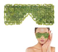 Joygoodta Jade Eye Mask, Green Jade Eye Cover Natural Sleep Cover for Hot & Cold Therapy, Facial Eyes Sleeping Relief