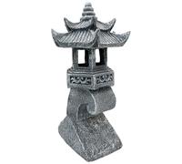 Joygoodta Japanese Pagoda Statues, Waterproof Resin Solar Pagoda Lantern, 4x6x13 inch Decorative Japanese Stone Lantern for Garden Yard Lawn Balcony Patio Porch