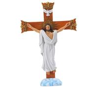 Joygoodta Jesus Cross 8in Resin Crucifix Renaissance Collection Religious Hanging Crucifix Wall Cross Catholic Crucifijos Catolicos
