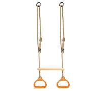 Joygoodta Kids Trapeze Bar with Rings, Kids Monkey Gymnastic Bars, Adjustable Hanging Swing for Indoor & Outdoor Play, Strength Training Fitness for Toddlers Children