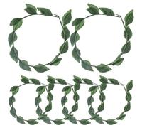 Joygoodta Laurel Wreath Crown, 8PCS Green Leaf Crown Headpiece, 9.5x8.7 Inch Plastic Greek Headband, Realistic Goddess Crown for Fancy Dress Costume
