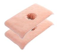 Joygoodta Massage Table Cover with Face Hole 2Pcs 16x31.5in Microfiber Massage Bed Cover Soft & Skin Friendly Water Absorbent Table Sheets for Beauty Salon, Orange Bed Sheets