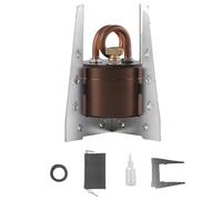 Joygoodta Mini Camping Alcohol Stove, Portable Spirit Burner, Vaporizing Burner Kit with Pot Stand, Mat & Storage Bag for Outdoor Hiking Cooking Backpacking, Brown