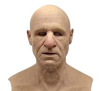 Joygoodta Old Man Halloween Mask, Realistic Full Face Latex Mask