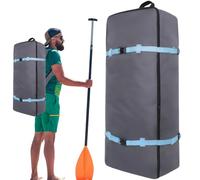 Joygoodta Paddle Board Backpack, Waterproof Oxford Paddle Board Bag, Hands Free Inflatable Paddleboard Carry Bags, Blue, 90x44x24cm