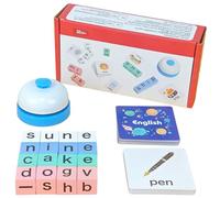 Joygoodta Scrambled Dice Word Game for Kids, Fast-Paced Letter Dice Spelling Games with 40 Picture Cards & Bell, Interactive Word Blocks Family Board Game for Age 3+