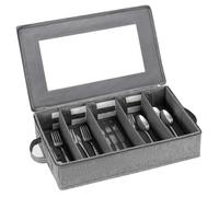 Joygoodta Silverware Storage Box, Large Capacity Flatware Storage, Utensil Organizer with Removable Lid and Adjustable Dividers for Utensils, Cutlery, Flatware, Knives Silverware Set with Organizer