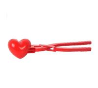 Joygoodta Snowball Maker Snowball Tongs Heart Maker Winter Shape Plastic Sandball Tool Clip Kids Toys Outdoor Red