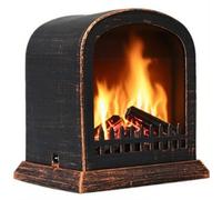 Joygoodta Vintage Electric Fireplace Lantern with Realistic LED Flame Effect USB/Battery Operated Fireplace for Christmas Home Tabletop Decor 5.7x4.5x6.3 inch Tabletop