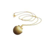 Joygoodta Vintage Sea Locket, Mermaid Valentine Necklace, Beach Locket, Gold Tone Brass, Little, Nautical Jewelry Beach