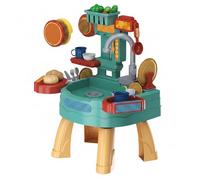 Joygoodta Water Table for Toddlers, 30Pcs Kids Water Table Set, Summer Outside Sensory Activity Pool Toys with Running for Outdoor Indoor Pretend Play, Green