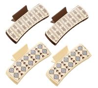 Joygoodta Western Claw Clips, 4Pcs Leather Western Hair Clips 4'' Jaw for Thick Hair 2 Styles Aesthetic Clamp Cow Girls Accessories Gifts for Her