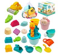 JoyGrow Children's Sand Toy Set, 21 Piece Beach Toys with Spade, Shovel, Sandpit Bucket, Animal Shapes, Bath Toys for Boys and Girls
