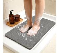 Joyhalo 17 * 30in Shower Mat Bathtub Mat Non Slip | Bathmats Non Slip, Quick Drying Foot Scrubber Loofah Mats for Inside Shower, Tub, Bathroom, Home, Grey