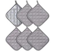Joyhalo 6 Pack Pot Holders - Heat Resistant Sets, Oven Hot Pads, Terry Cloth Pot Holders for Cooking & Baking