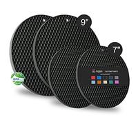 Joyhalo Trivets for Hot Dishes - Hot Pads for Kitchen, Silicone Pot Holders for Hot Pots and Pans, Silicone Mats for Kitchen Countertops, Table, Flexible Easy to Wash and Dry, Grey