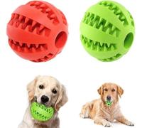 JOYHAPPST 2 Pcs Dog Molar Tooth Balls, Rubber Chewing Balls, Indestructible Dog Ball, Heavy Duty Rubber Ball