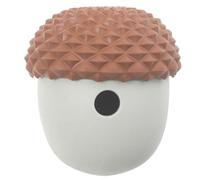 JOYHAPPST Coffee with Gray Pet Food Dispensing Toy Bite Resistant Interactive Slow Feeding Silicone Pet Treat Puzzle Ball for Dog