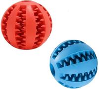 JOYHAPPST Dog Toy Ball, 2 Non-toxic Rubber Candy Balls, Dog Ball For Cleaning Teeth And Puppy Games, Ball Games For Small And Medium-sized Dogs And Cats