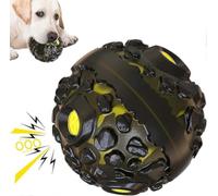 JOYHAPPST Dog Toy, Indestructible Dog Ball Dog Chew Toys Natural Rubber Teeth Cleaning, 12cm Interactive Squeaking Ball Toy Dog Games For Medium And Large Dogs