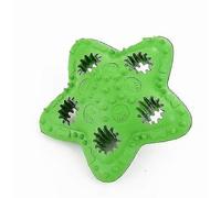 JOYHAPPST Green Five-pointed Star Dog Toy Chewing Rubber Toy With Molar Teeth Cleaning Az13384