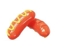 JOYHAPPST Pet Products Sound Dog Bite Glue Grinding Stick Hot Dog Sausage Dog Toy, Squeak Dog Toys for Aggressive Chewer