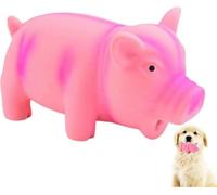 JOYHAPPST Pig Shape Dog Toys, Eco-friendly Latex Grunting Squeaky Pig Toys Dogs Chew Training Toys Pig Shape Pet Toys Multi-color Optional