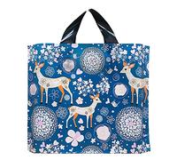 Joyhey 50 Count 9.8 inches x 11.8 inches Plastic Merchandise Bags, Shopping Bags, Retail Bags, Boutique Bags with Handles - Flowers (More Patterns Available)