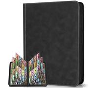 JoyHood 16 Pockets Trading Card Binder - Holding 1024 Cards, Card Collection Album Folder for PTCG/MTG/YGO/OCG Cards, NOT Suitable for Top Loaders (Black, 16 Pockets)