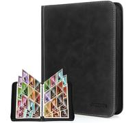 JoyHood 9 Pockets Trading Card Binder - Holding 900 Cards, Card Collection Album Folder for PTCG/MTG/YGO/OCG Cards, NOT Suitable for Top Loaders (Black, 9 Pockets)