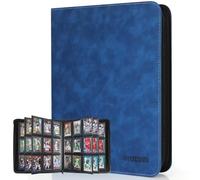 JoyHood Top Loader Binder, Holds 252 Top Loaders, 9 Slot Trading Cards Collection Binder with Sleeves, Top Loader Storage Holder for Sports Card, Sapphire Blue