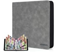 JoyHood Trading Card Binder, Card Collection Album Folder for PTCG/MTG/YGO/OCG Cards, NOT Suitable for Top Loaders(Slate, 12 Pockets)